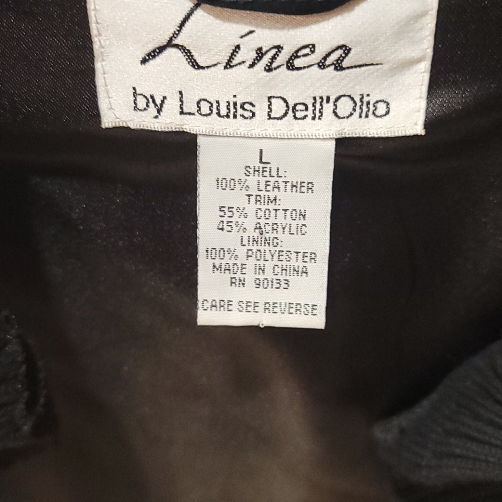 Black leather and sweater waist coat
